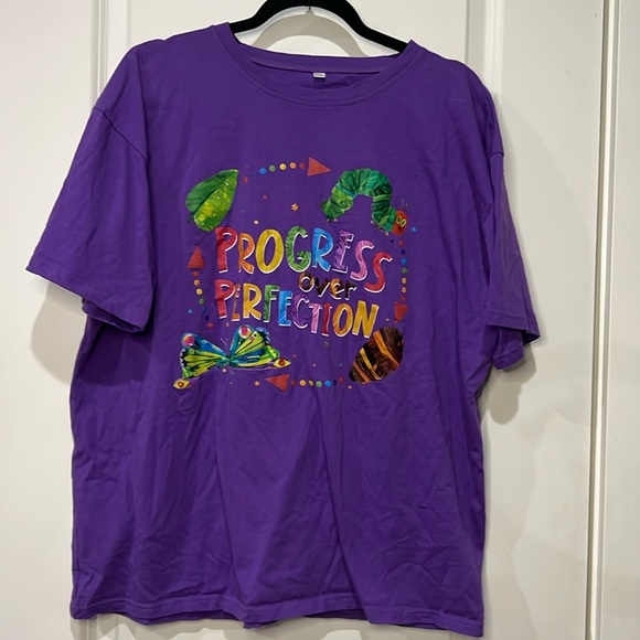 PURPLE TEACHER T SHIRT - Picture 1 of 3